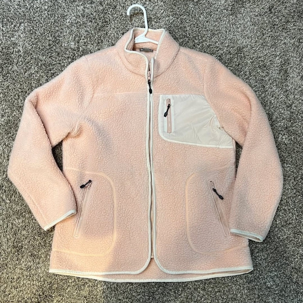 LIGHT PINK POLAR FLEECE JACKET